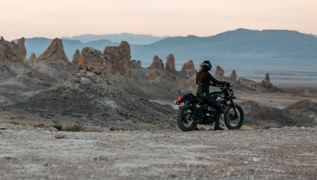 ATWYLD Voyager Tamara Raye takes her Triumph Scrambler off the grid