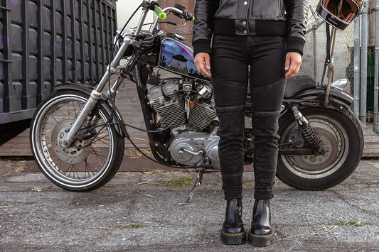 Female Motorcycle Pants Women Waterproof Trousers with Kneepads Hippads  Pockets Windproof Warm Extensible Flexible Slim Fit