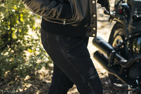 Voyager Moto Jeans Washed Black
